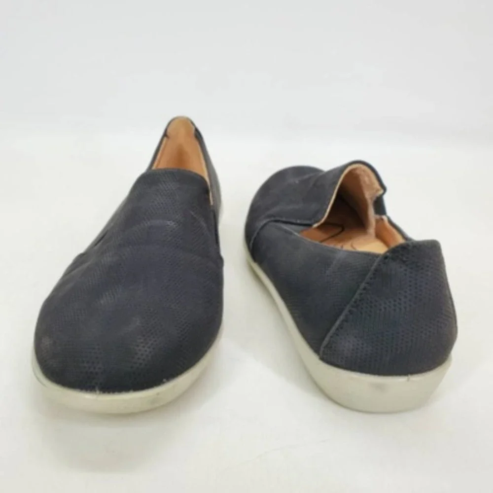 Lifestride Shoes Womens Loafer Flat Shoes Black Textured Slip On Round Toe 5